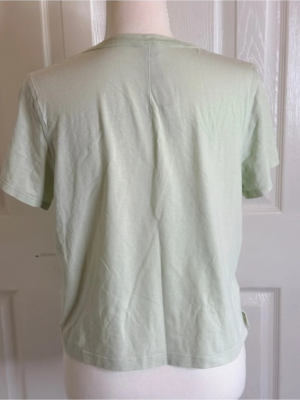 Lululemon Classic-Fit Cotton-Blend T-Shirt Mint Green Size 6 EUC